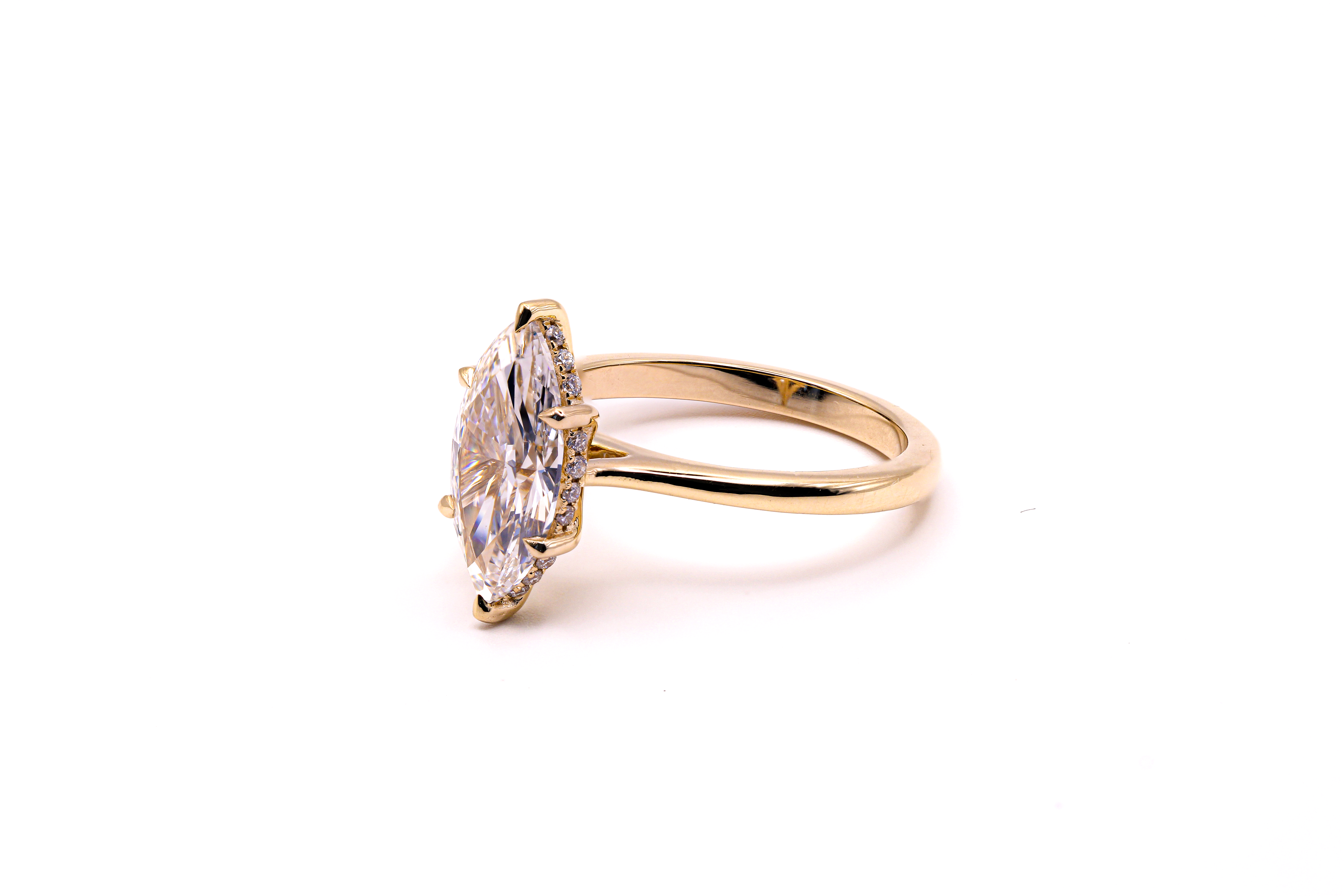 E + M engagement ring