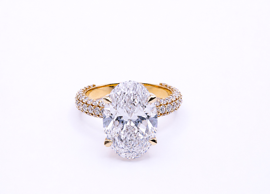 M + K engagement ring